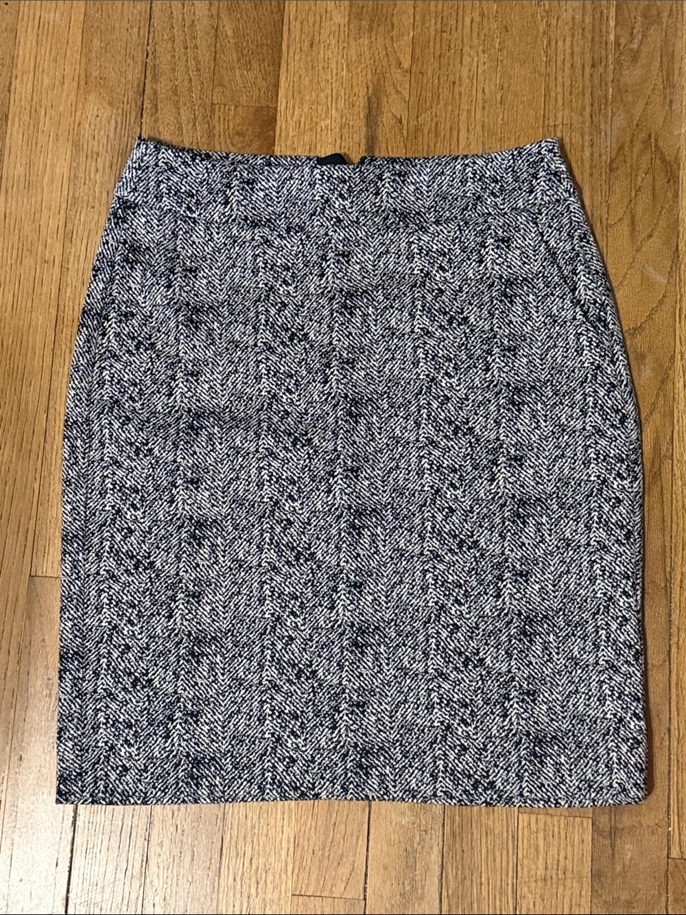 CAbi Black and White Tweed Pencil Skirt